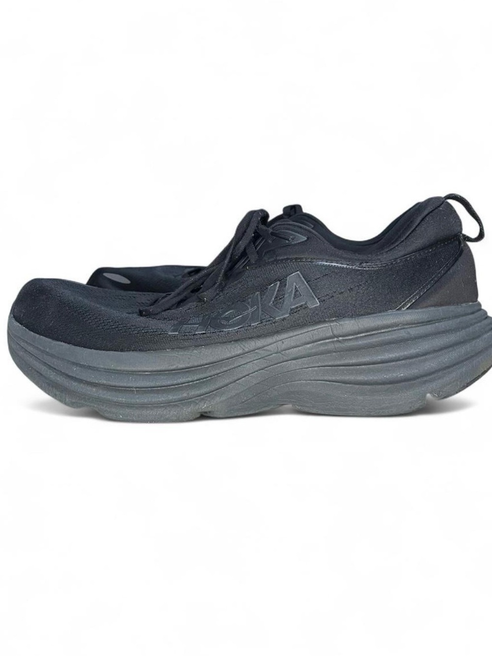 Hoka Bondi 8 Mens 14 4E Extra Wide Black Running Walking Shoes 1127955 BBLC EUC
